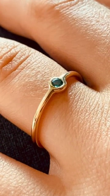 Birth Stone Gold Ring 14k and 18K