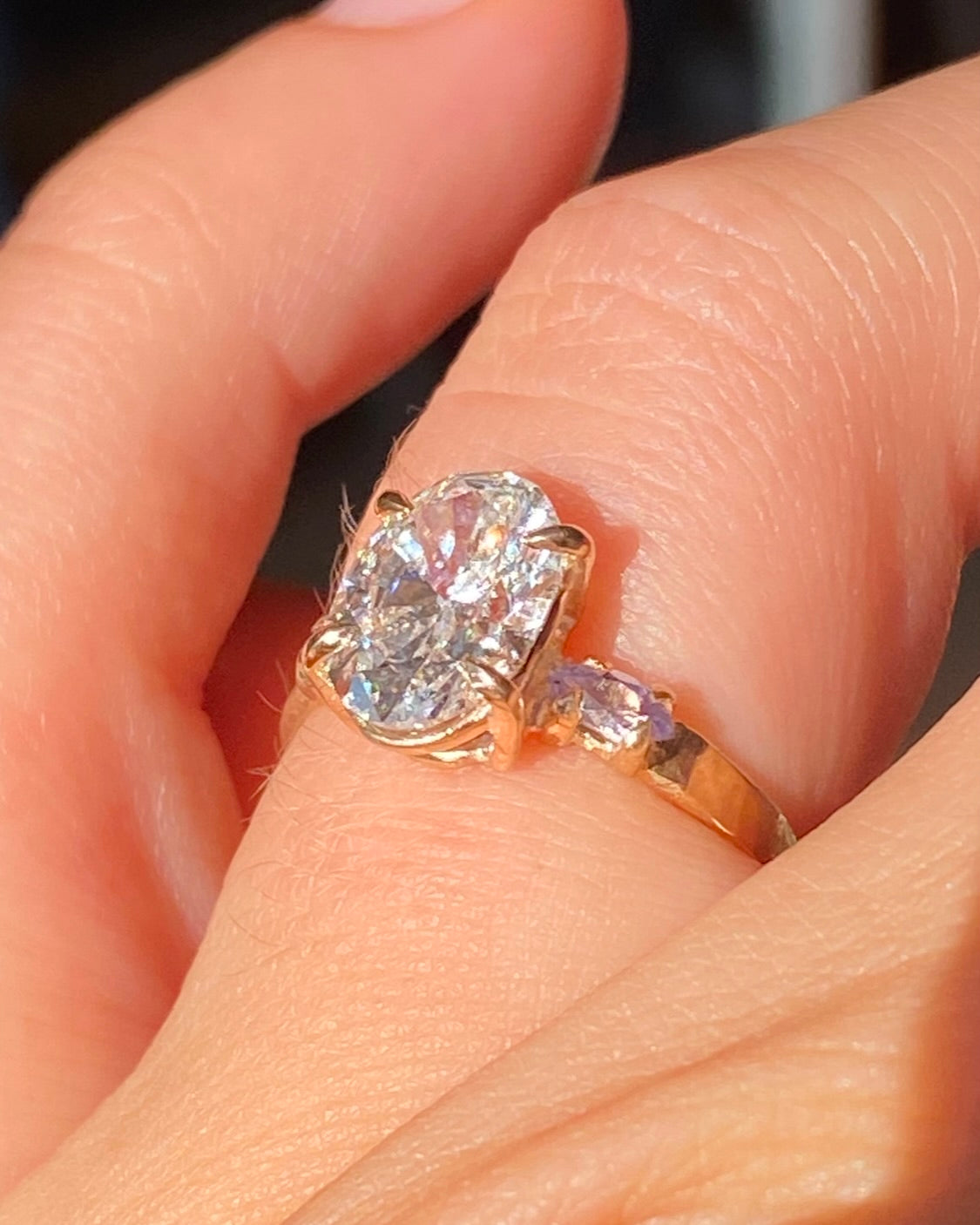 Tanzanite Diamond Engagement Ring