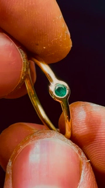 Birth Stone Gold Ring 14k and 18K