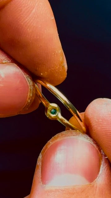 Birth Stone Gold Ring 14k and 18K