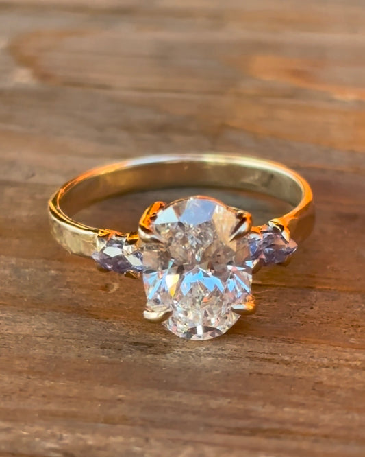 Tanzanite Diamond Engagement Ring
