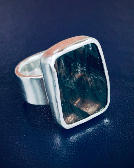 Obsidian Silver Ring