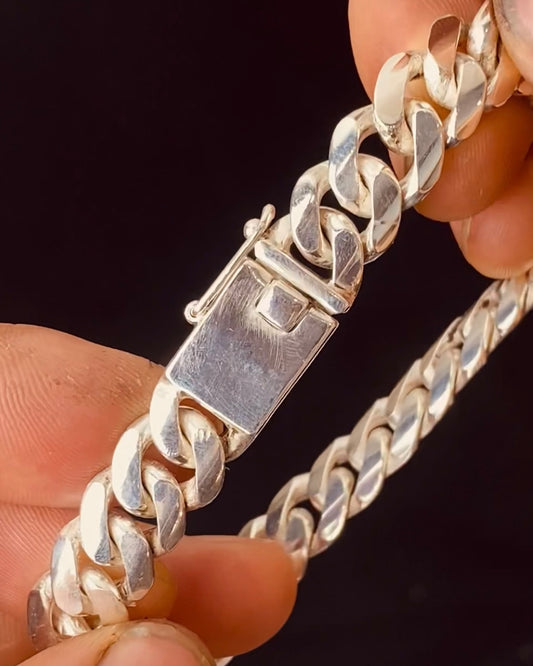 Silver Cuban Link w/ Box Catch