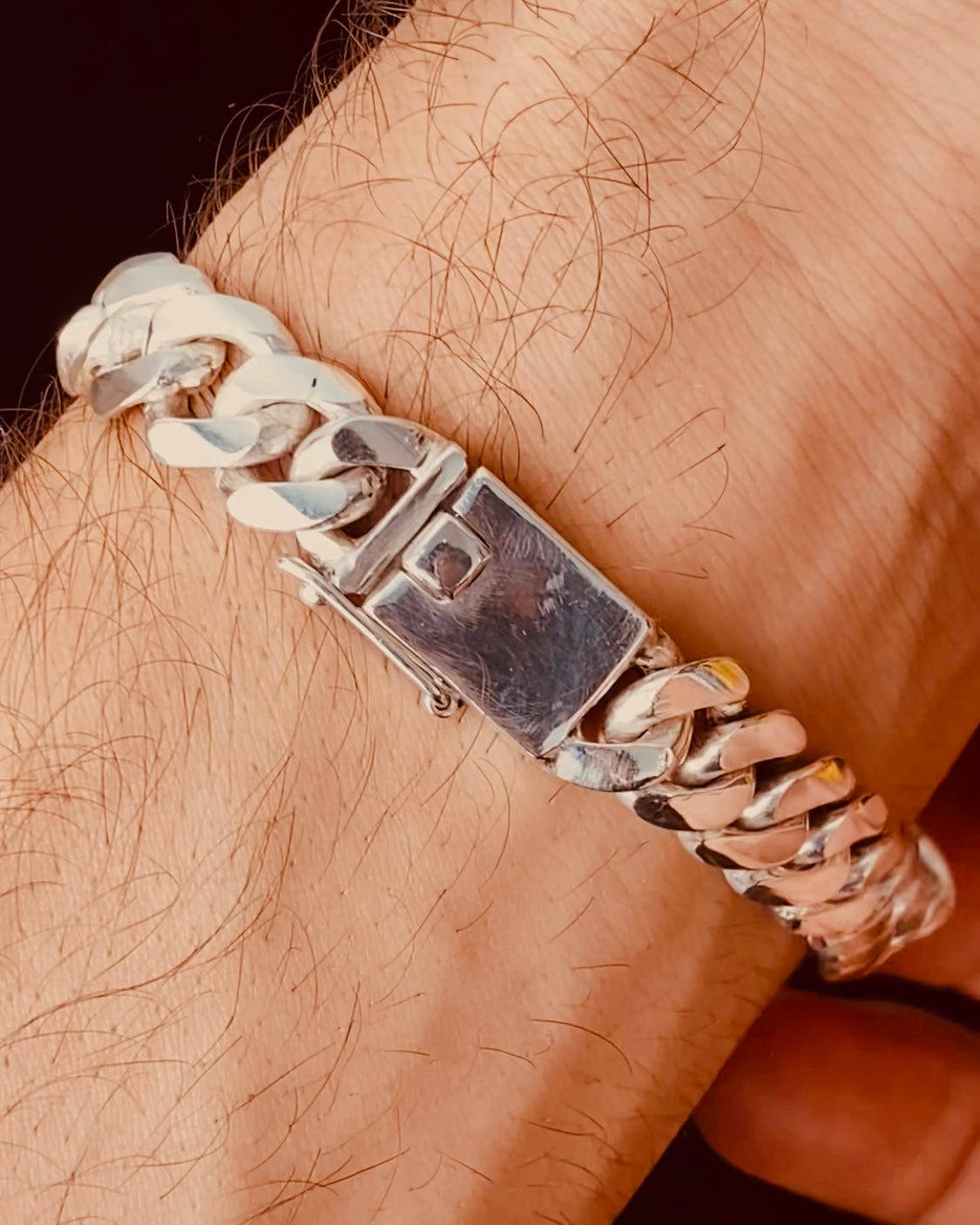 Silver Cuban Link w/ Box Catch